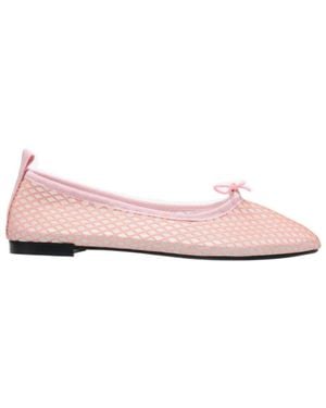 Repetto Mesh Bow-Detail Ballet Flats - Pink