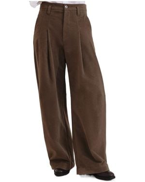 Brunello Cucinelli Monili Detailed Straight Leg Trousers - Brown