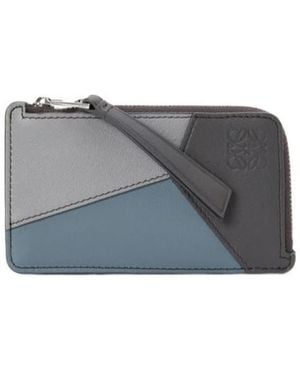 Loewe Puzzle Zipped Coin Cardholder - Grey