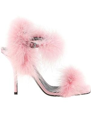 Moschino Feather High-Heeled Sandals - Pink