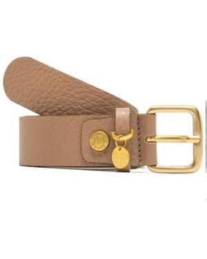 Gianni Chiarini Pebble-Grain Charm Belt - White