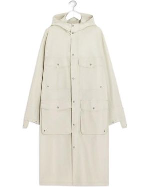 Lemaire Utility Hand-Flap Snap-Fastening Raincoat - White