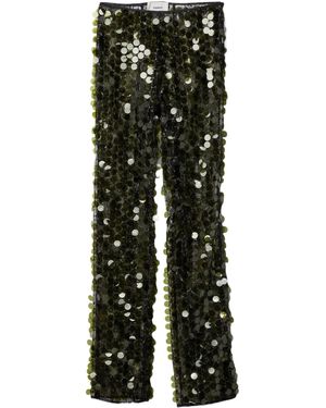 Coperni Low Rise Sequinned Pants - Black