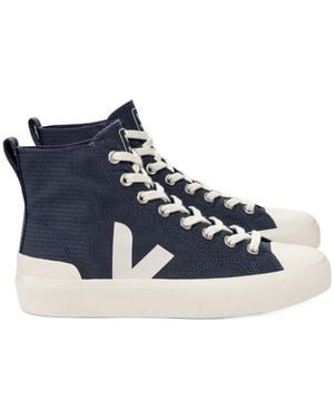 Veja Nova High-Top Lace-Up Trainers - Blue