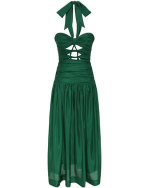 Zimmermann Halter Cut-Out Detailed Midi Dress - Green