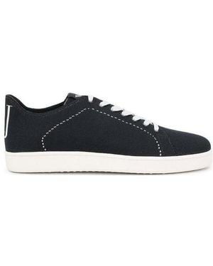 Armani Jeans Logo Lace Up Casual Sports Shoes - Black