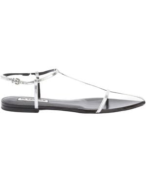 Jil Sander Pointed-Toe Caged Sandals - White