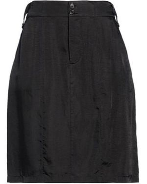 Saint Laurent Solid-Color A-Line Skirt - Black