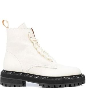 Proenza Schouler Lace-Up Ankle Boots - White