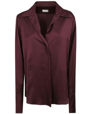 Dries Van Noten Satin Shirt - Purple