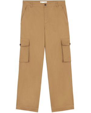 Maison Kitsuné Maison Kitsuné Straight Leg Cargo Trousers - Natural