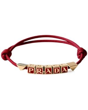 Prada Nappa Leather Bracelet - Red