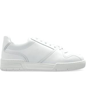 Moschino Panelled Lace-Up Leather Trainers - White