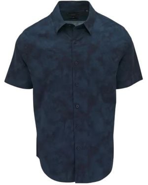 Vince Rapids Short-Sleeve Button Shirt - Blue