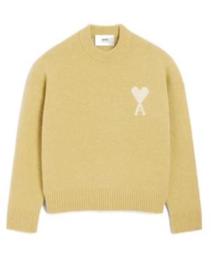 Ami Paris Ami De Coeur Jumper - Yellow