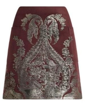 Etro Metallic Printed Mini Skirt - Brown
