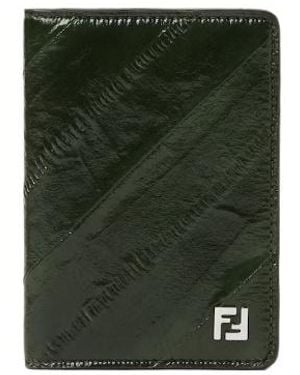 Fendi Ff Squared Card Holder - Green