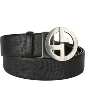 Giorgio Armani Logo Details Belt - Black
