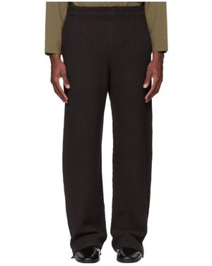 Homme Plissé Issey Miyake Elastic Waist Knit Casual Trousers - Black