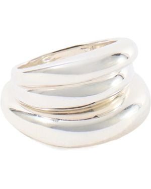 Sophie Buhai Set Of Three Sterling Rings - White