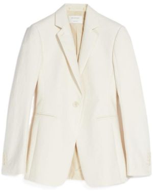 Sportmax Single-Button Suit Jacket - White