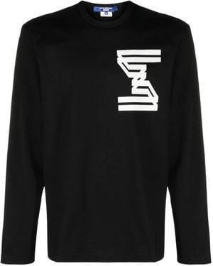 Junya Watanabe Graphic-Print Cotton T-Shirt - Black