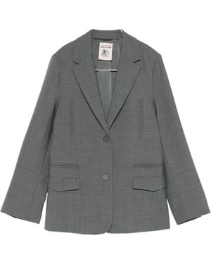 Semicouture Single Breasted Blazer - Grey