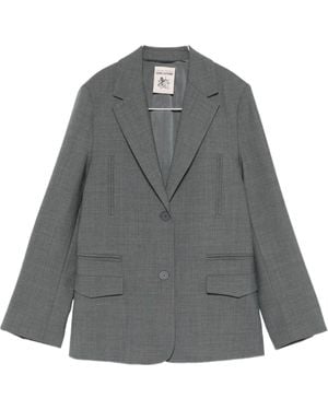 Semicouture Single Breasted Blazer - Grey