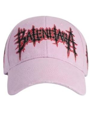 Balenciaga Logo Embroidered Cap - Pink