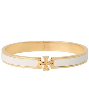 Tory Burch Delicate Open-Ended Bangle Bracelet - Natural