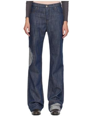 Edward Cuming Circle Window Straight Leg Jeans - Blue