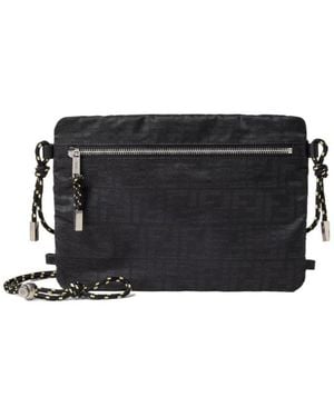 Fendi Superlight Ff Zucca Fabric Pouch - Black