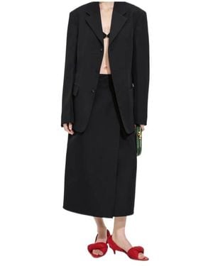 Bottega Veneta Wool Grain De Poudre Jacket - Black