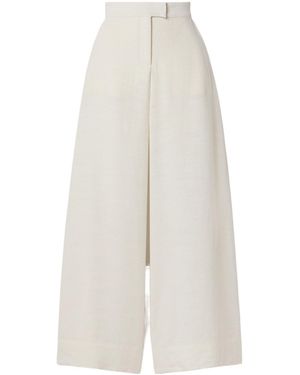 Lisa Marie Fernandez Woven Wideleg Trousers - White