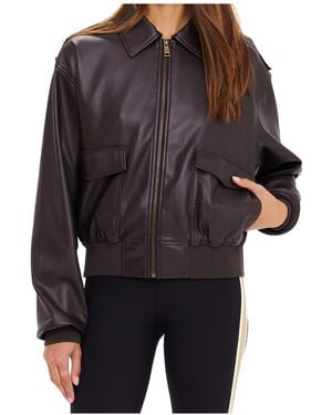The Upside Zariah Collared Bomber Jacket - Black