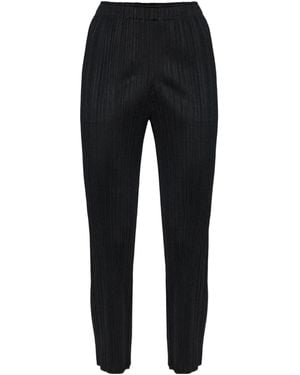 Issey Miyake Pleated Casual Trousers - Black