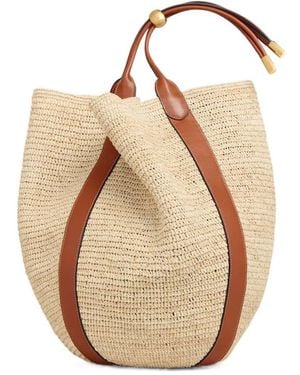 Celine Large Drop Bucket Bag - Natural