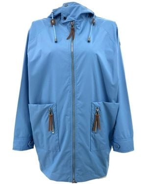 Armani Jeans Hooded Long-Sleeved Casual Jacket - Blue