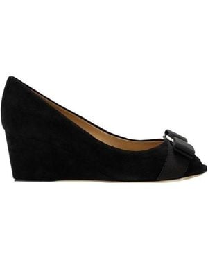 Ferragamo Bow High Heels - Black