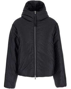 Jil Sander Down Jacket With Hood - Black