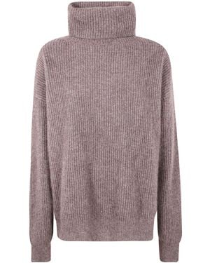Uma Wang High Neck Jumper - Purple