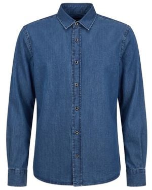 Peserico Long-Sleeve Button-Up Shirt - Blue