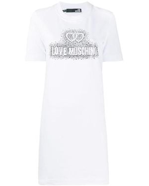 Moschino Logo Detail T-Shirt Dress - White