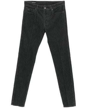 Emporio Armani Corduroy Cotton Trousers - Black