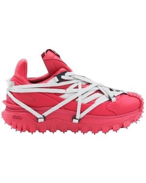 Moncler Moncler Rick Owens Trailgrip Megalace Lace-Up Sneakers - Pink