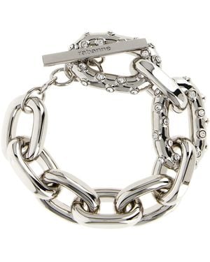 Rabanne Embellished Chain Linked Bracelet - Metallic