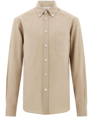 Ferragamo Ferragamo Monogram Long Sleeved Shirt - Natural