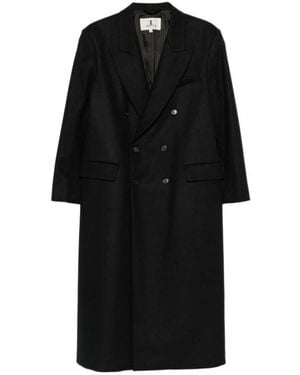 Barena Double Breasted Long Tailored Coat - Black