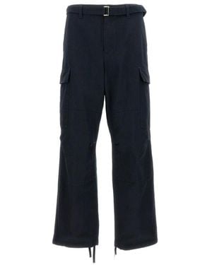 Sacai Belt Loop Casual Trousers - Blue