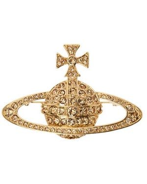Vivienne Westwood Embossed Brooch - Metallic
